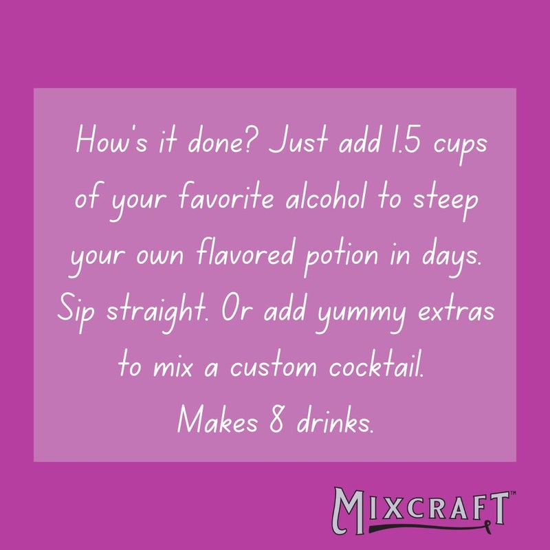 MixCraft Spirit Infusion Kit - Premium Craft Cocktail & Mocktail Mixer, Glass Bottle, Collapsible Funnel, Flavor Pouch & Recipe, Blackberry Mint - Image 4